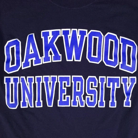 Oakwood University T-Shirt Adult Small Blue Champion‎ Short Sleeve Cotton - Picture 2 of 11